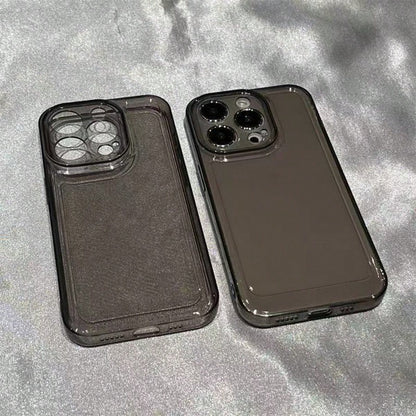Easypie Selection 1pc Minimalist Transparent Black Soft Phone Case Compatible With IPhone 17/17 Air/17 Pro/17pro/ 16/16promax/16pro/16plus/15/15promax/15pro/15plus/14/14pro/14plus/14pro Max/13/13pro/1