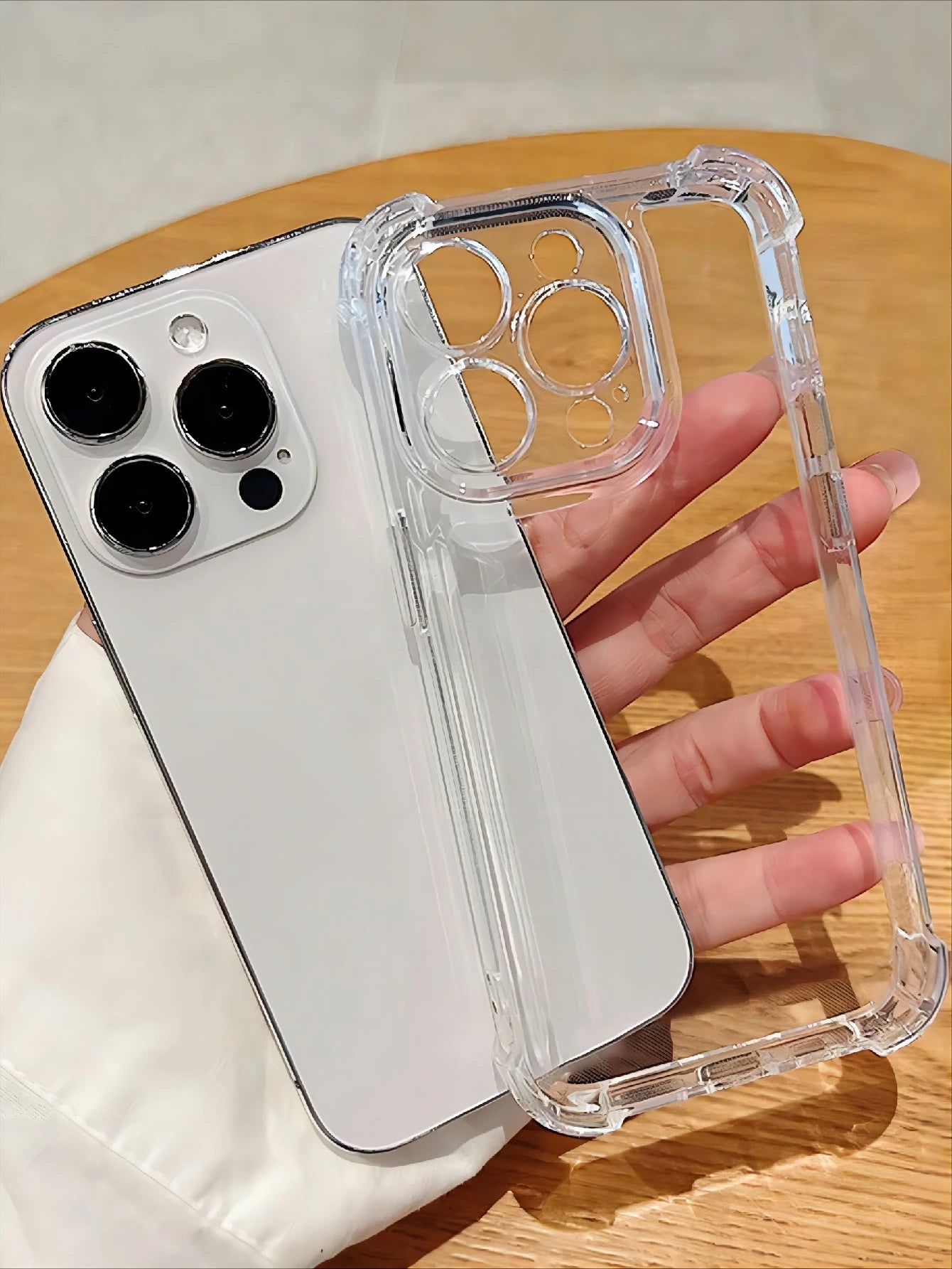 Easypie Selection 1pc Minimalist Transparent Black Soft Phone Case Compatible With IPhone 17/17 Air/17 Pro/17pro/ 16/16promax/16pro/16plus/15/15promax/15pro/15plus/14/14pro/14plus/14pro Max/13/13pro/1