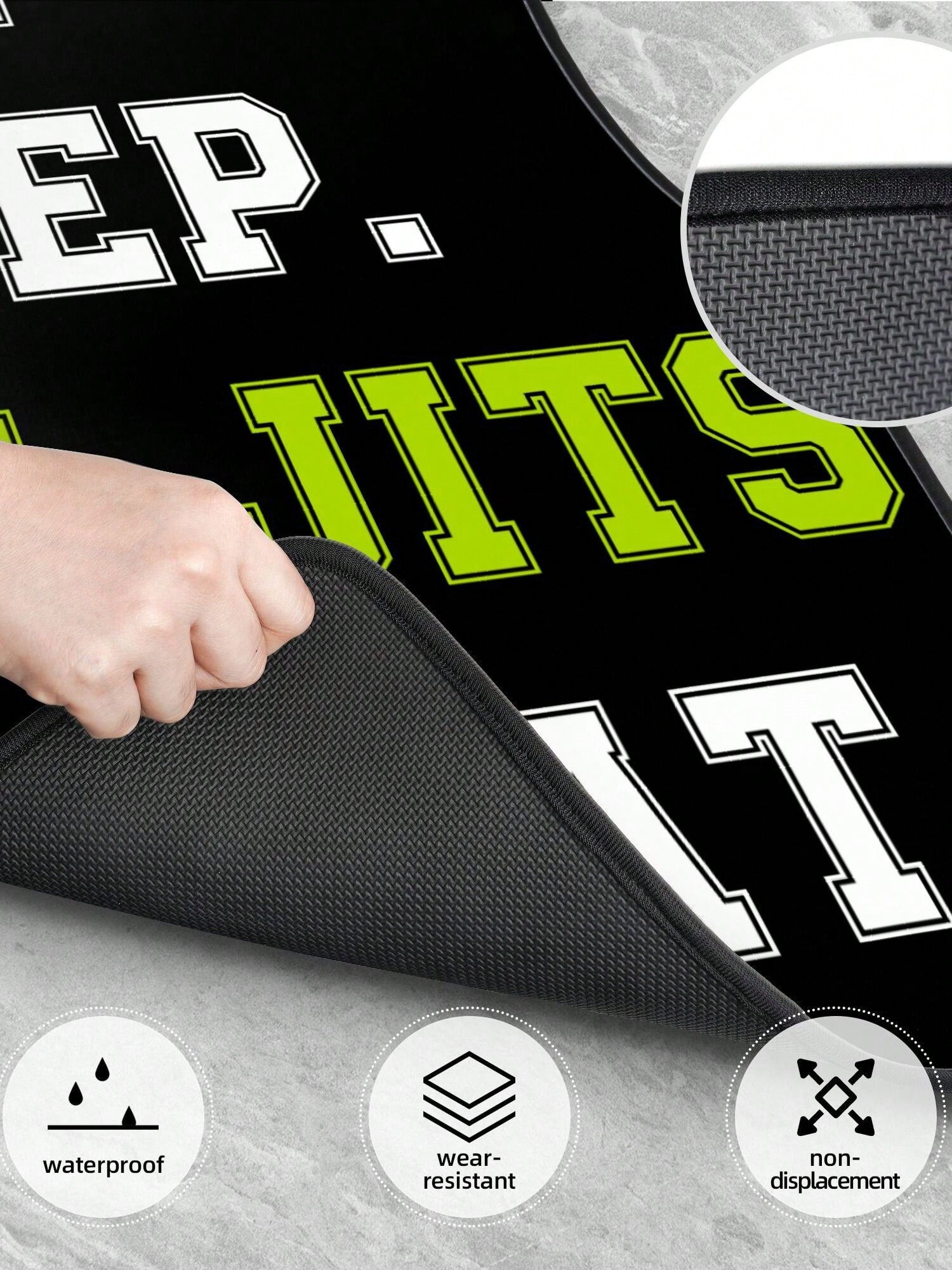 Eat Sleep Jiu Jitsu Repeat 4-Piece Custom Printed All-Weather Floor Mats- Universal Fit For Suv, Truck, Van| Easy Clean