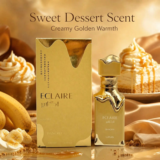 Eclaire Banoffi 100ml/3.4oz Eau De Parfum Spray, Long Lasting Perfume Cologne, Sweet Warm Scent For Daily Wear, Evening, Travel And Gift