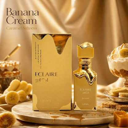 Eclaire Banoffi 100ml/3.4oz Eau De Parfum Spray, Long Lasting Perfume Cologne, Sweet Warm Scent For Daily Wear, Evening, Travel And Gift