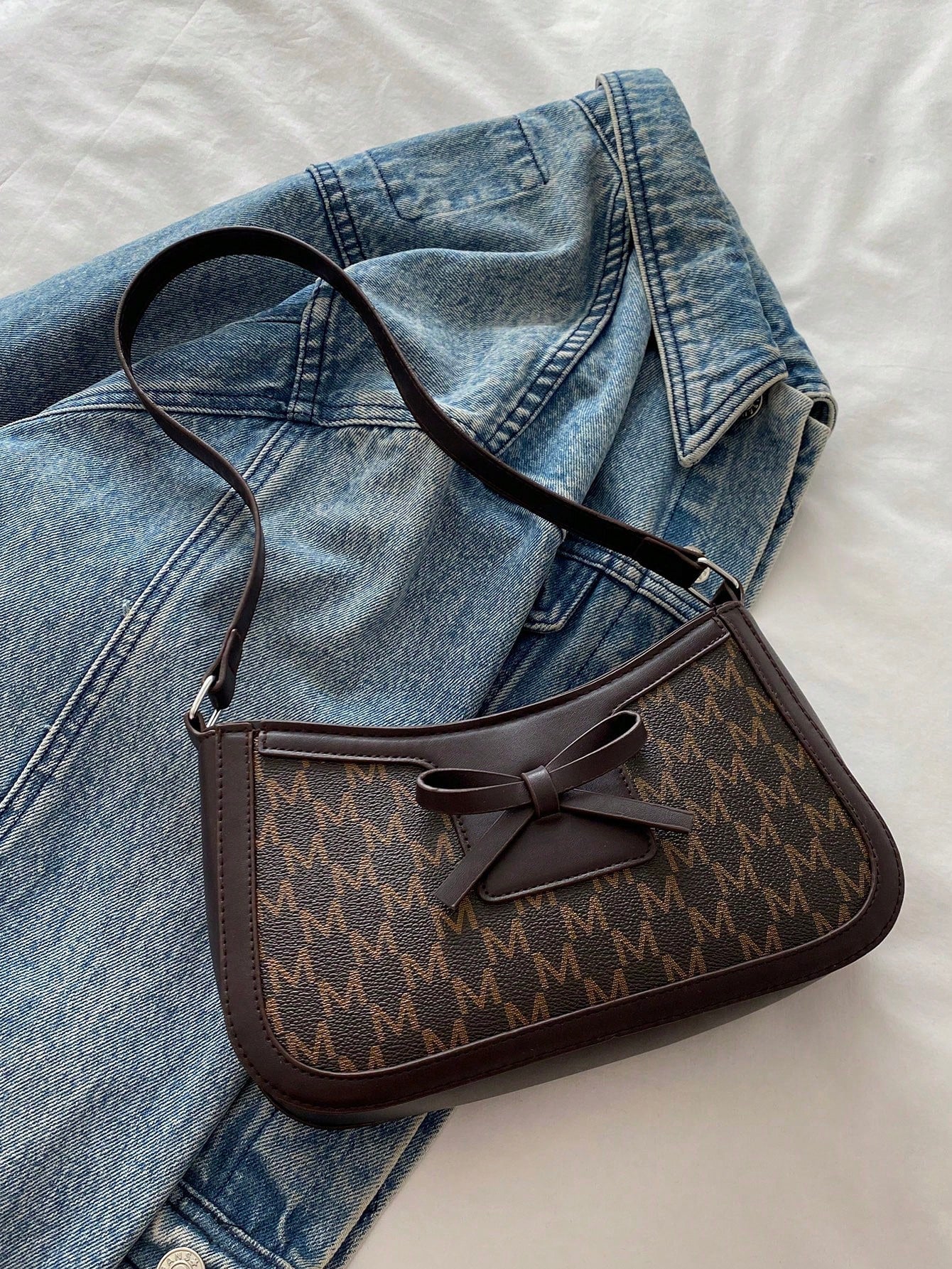 Elegant Crescent Underarm Shoulder Bag, Women's Fashion Casual Solid Color Underarm Bag