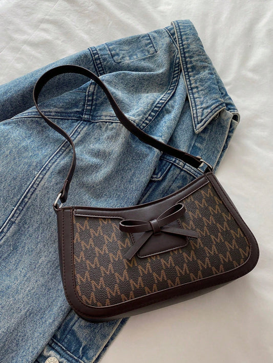 Elegant Crescent Underarm Shoulder Bag, Women's Fashion Casual Solid Color Underarm Bag