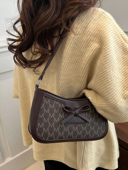Elegant Crescent Underarm Shoulder Bag, Women's Fashion Casual Solid Color Underarm Bag