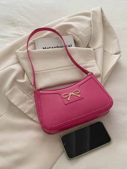 Elegant Crescent Underarm Shoulder Bag, Women's Fashion Casual Solid Color Underarm Bag