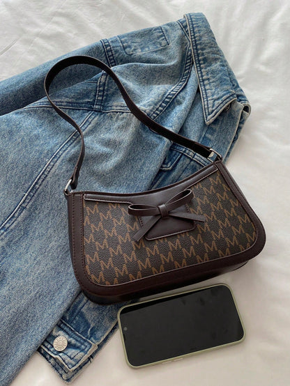 Elegant Crescent Underarm Shoulder Bag, Women's Fashion Casual Solid Color Underarm Bag
