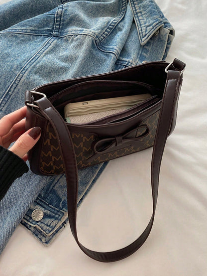 Elegant Crescent Underarm Shoulder Bag, Women's Fashion Casual Solid Color Underarm Bag