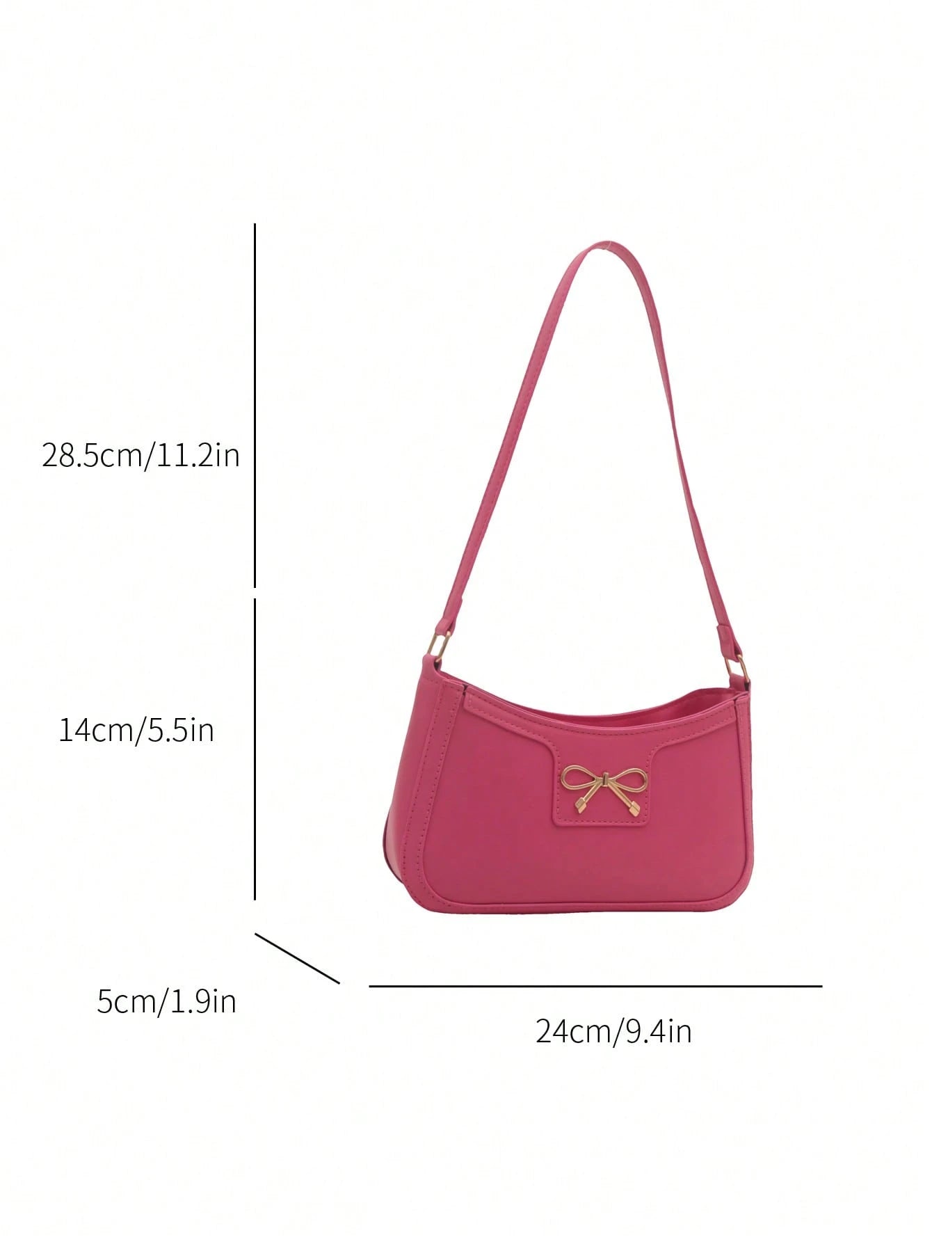 Elegant Crescent Underarm Shoulder Bag, Women's Fashion Casual Solid Color Underarm Bag
