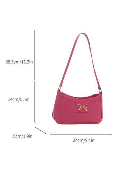 Elegant Crescent Underarm Shoulder Bag, Women's Fashion Casual Solid Color Underarm Bag