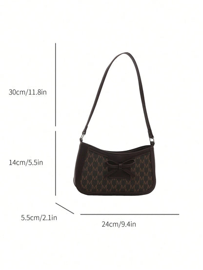 Elegant Crescent Underarm Shoulder Bag, Women's Fashion Casual Solid Color Underarm Bag