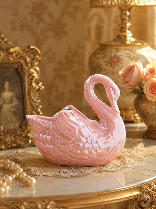 Elegant White Swan Ceramic Candlestick Handcrafted Table Centerpiece Romantic Home Decor For Wedding Birthday Party Christmas Holiday Dinner Gift For Housewarming Living Room Mantel Farmhouse Vintage