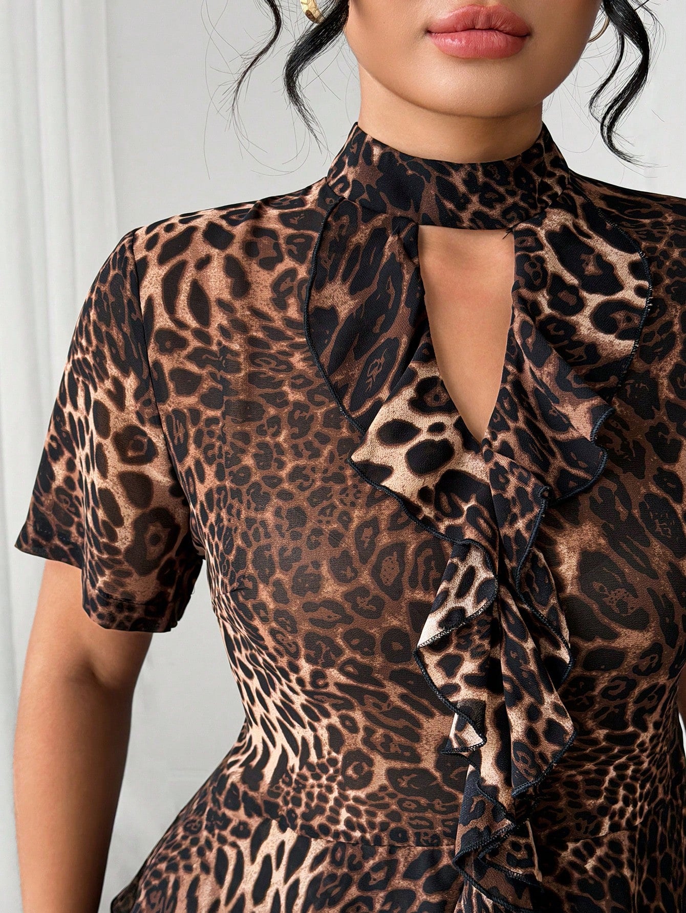 Elenzga 2026 Summer New Arrivals Leopard Print Going Out Tops For Women Elegant Women's Blouses
