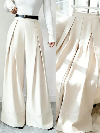 Elenzga Women's New Versatile Minimalist Straight-Leg Pants, Suitable For Commuting