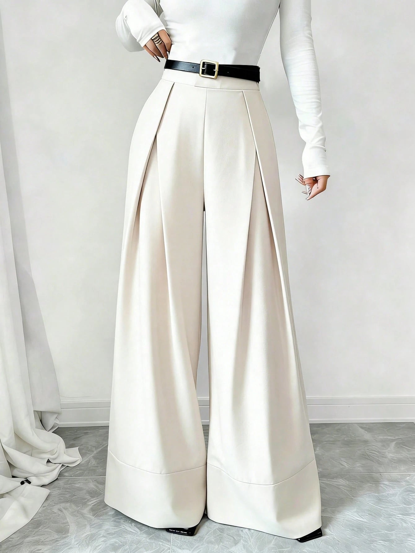 Elenzga Women's New Versatile Minimalist Straight-Leg Pants, Suitable For Commuting