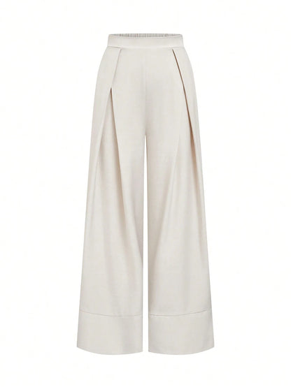 Elenzga Women's New Versatile Minimalist Straight-Leg Pants, Suitable For Commuting