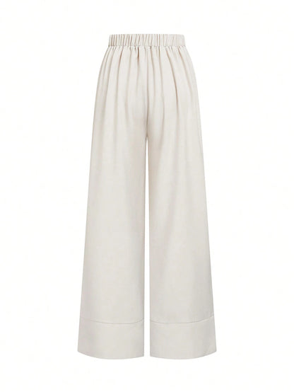 Elenzga Women's New Versatile Minimalist Straight-Leg Pants, Suitable For Commuting