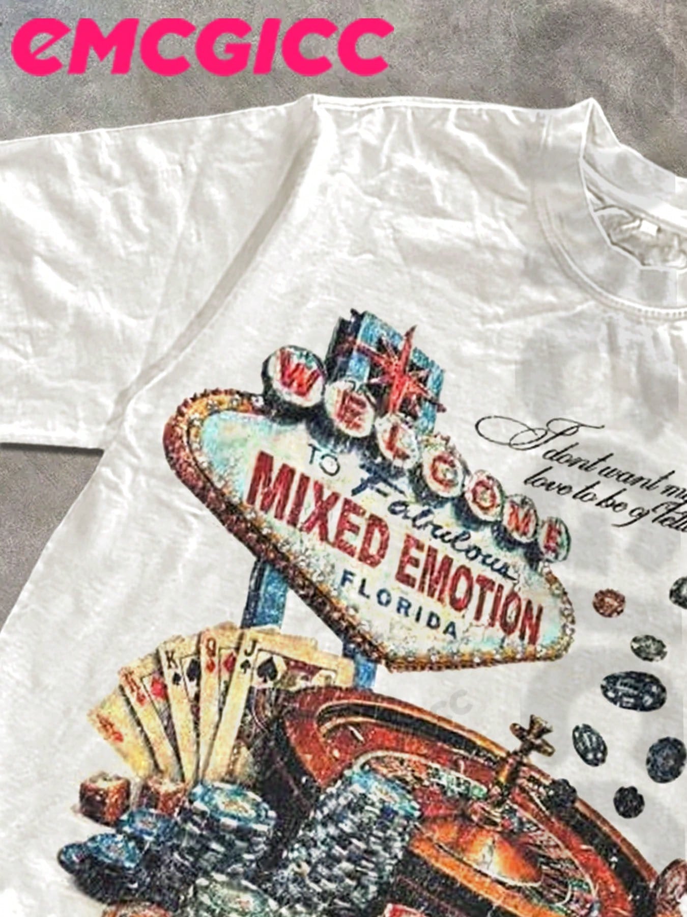 EMCGICC 1PCS Street Life Men's Y2k Retro Graphic Funny Printing Men's Short Sleeve T-Shirt,Hip Hop,MY LOVE,Halloween, Summer Street Sports Casual Tops