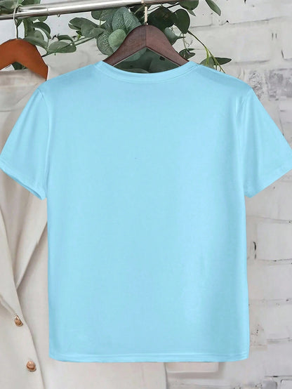 EMERY ROSE Plus Size Women's Summer Tops 'be Kind' Floral Printed Graphic Tee Short Sleeve Casual Crew Neck T-Shirt