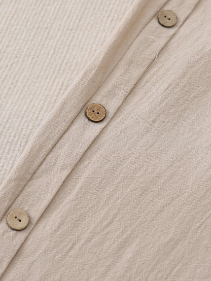 EMERY ROSE Women Simple Casual Button Decoration Slanted Pocket Elastic Waist Tapered Pants