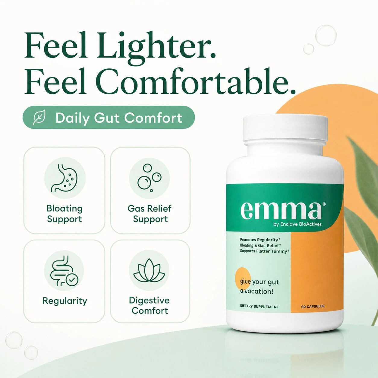 Emma Gut Health Doctors Endorsed Supplement- 60 Capsules- PACK OF 3