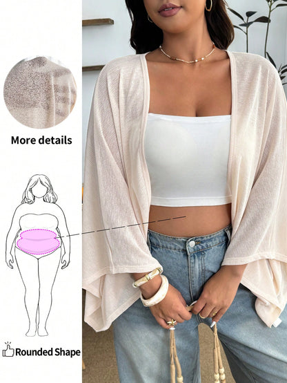 Enliva Plus Size Women's Coat, Casual Lightweight, Summer Beach Holiday Vacation Fall
