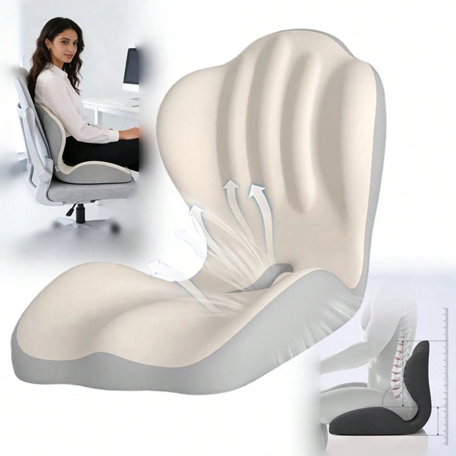 Ergonomic Seat Cushion, Office Lumbar Support Cushion, Posture Correction For Prolonged Sitting, Lumbar Support, Student Office Chair Lumbar Pad, Memory Foam Lumbar Support.