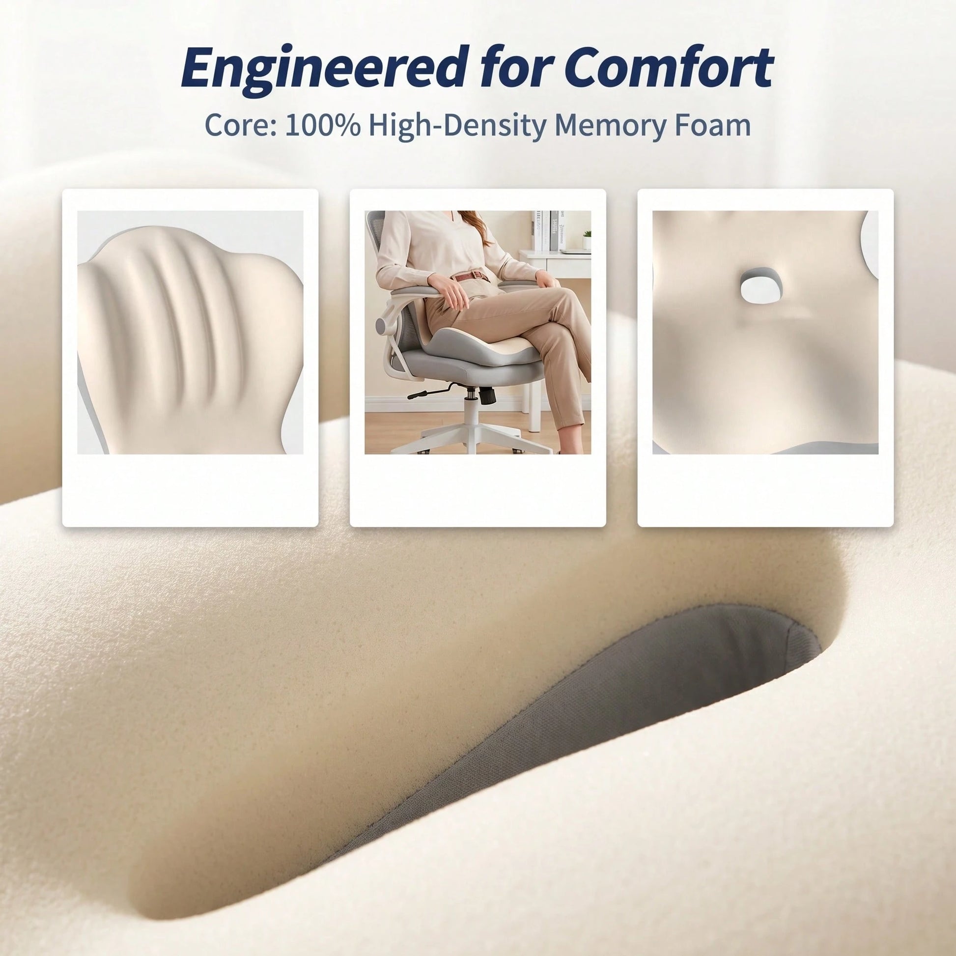 Ergonomic Seat Cushion, Office Lumbar Support Cushion, Posture Correction For Prolonged Sitting, Lumbar Support, Student Office Chair Lumbar Pad, Memory Foam Lumbar Support.