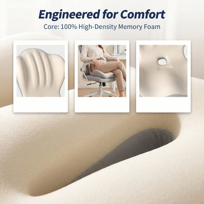 Ergonomic Seat Cushion, Office Lumbar Support Cushion, Posture Correction For Prolonged Sitting, Lumbar Support, Student Office Chair Lumbar Pad, Memory Foam Lumbar Support.
