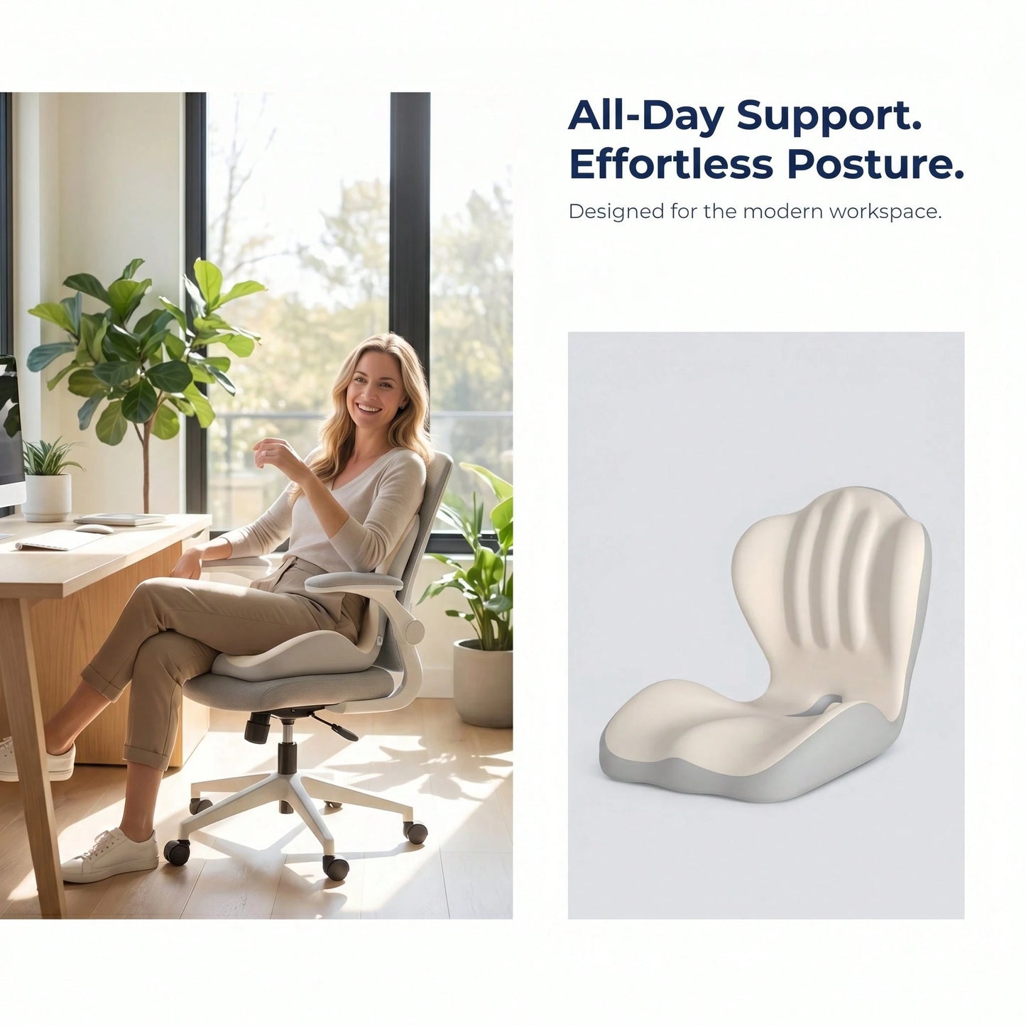 Ergonomic Seat Cushion, Office Lumbar Support Cushion, Posture Correction For Prolonged Sitting, Lumbar Support, Student Office Chair Lumbar Pad, Memory Foam Lumbar Support.