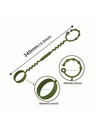 [ETETOO] 5pcs/Pack, Rainbow Color, Silicone Toy Safety Strap, Christmas Gift, Suitable For Stroller, High Chair, Car Seat, Silicone Toy Safety Strap