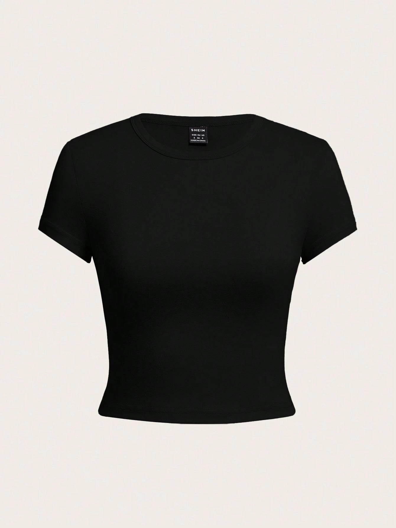 EZwear 4 Set Multicolor Casual Minimalist Black & White Round Neck Short Sleeve Women's Slim Fit T-Shirt, Suitable For Summer Suitable For Going Out