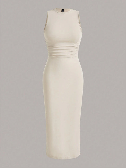 EZwear Solid Ribbed Knit Bodycon Dress,Summer Dresses For Women