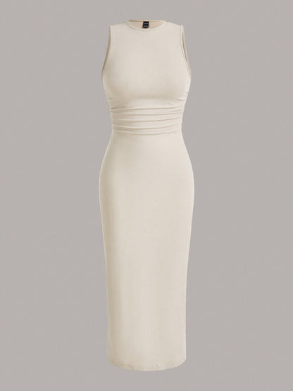 EZwear Solid Ribbed Knit Bodycon Dress,Summer Dresses For Women