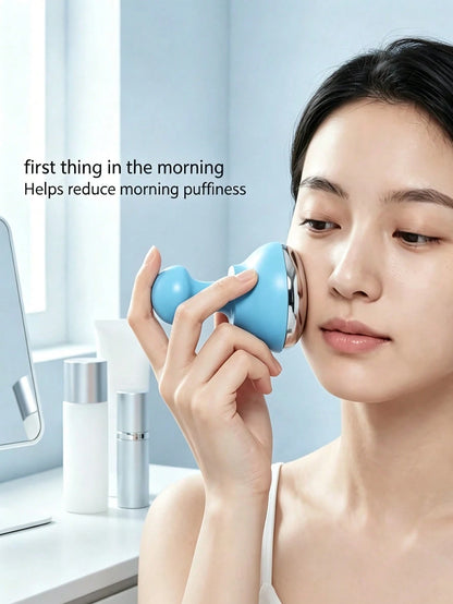 Facial Cold Compress Ice-Feel Massage Roller- Skin Firming Beauty Tool (Suitable For Face And Neck) This Silicone Ice-Feel Facial Massage Roller Is Specially Designed For Cold Compress Care, Helping
