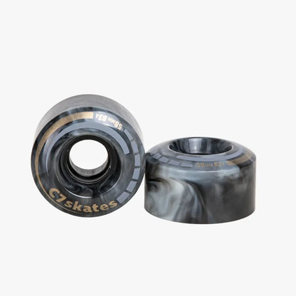 Two skate wheels with 'Czskates' branding on a white background