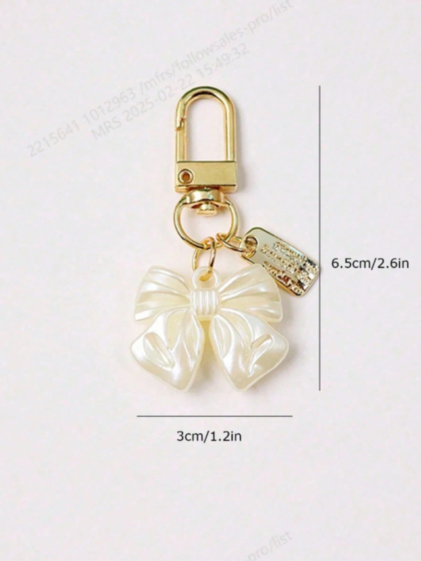 Fashionable Alloy Letter Label Faux Pearl Texture Hanging Decoration Bag Accessories Bridesmaid Gifts Summer Bows