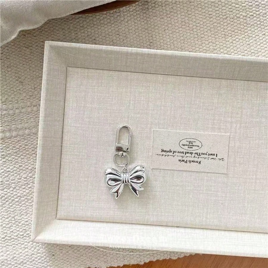 Fashionable Alloy Letter Label Faux Pearl Texture Hanging Decoration Bag Accessories Bridesmaid Gifts Summer Bows