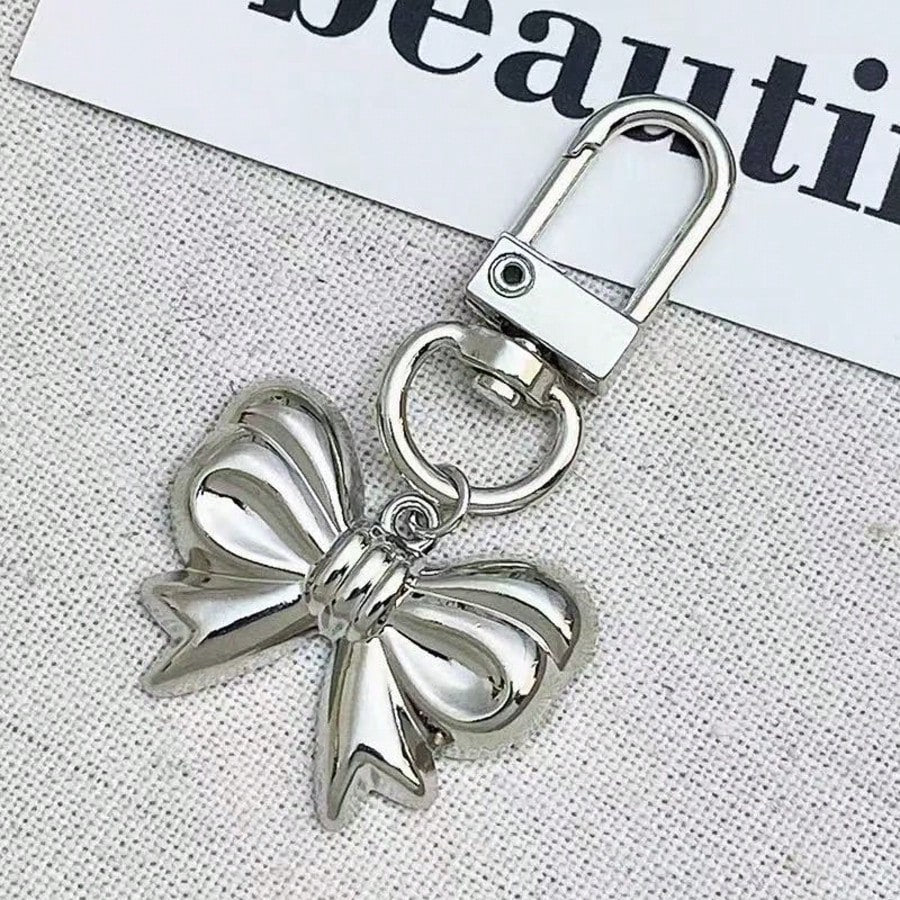 Fashionable Alloy Letter Label Faux Pearl Texture Hanging Decoration Bag Accessories Bridesmaid Gifts Summer Bows