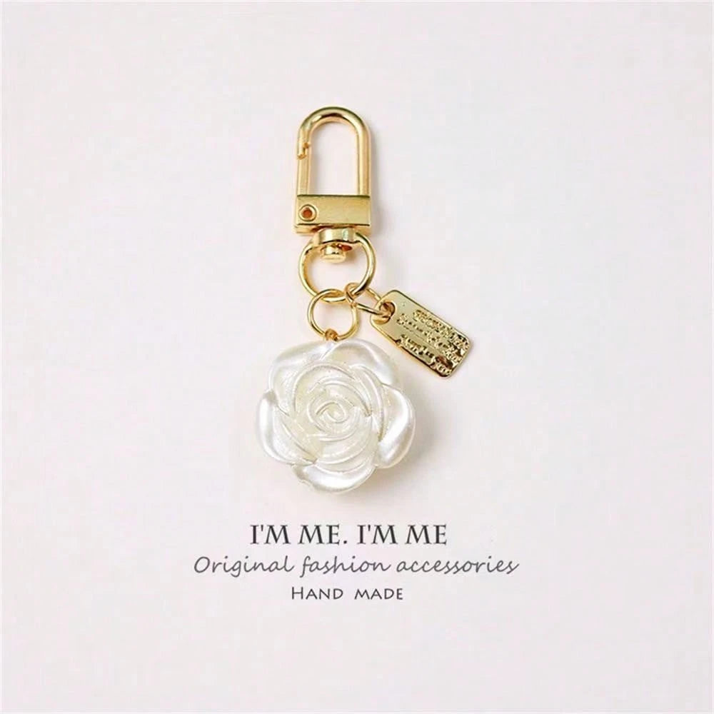 Fashionable Alloy Letter Label Faux Pearl Texture Hanging Decoration Bag Accessories Bridesmaid Gifts Summer Bows