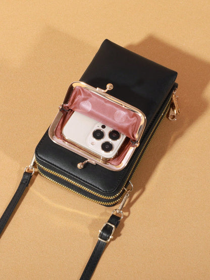 Fashionable And Elegant Mobile Wallet, Slim And Orderly- The Perfect Wallet For Women To Use On The Go, Which Can Hold Mobile Phones, Large Cash Cards, And Small Cosmetics