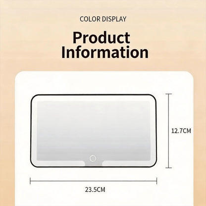 Fccemc Ultra Thin LED Car Makeup HD MirrorSunshade Makeup Hanging Mirror USB Charge SunVisor Dimmable Touchscreen Auto Interior VanityMirror For Women