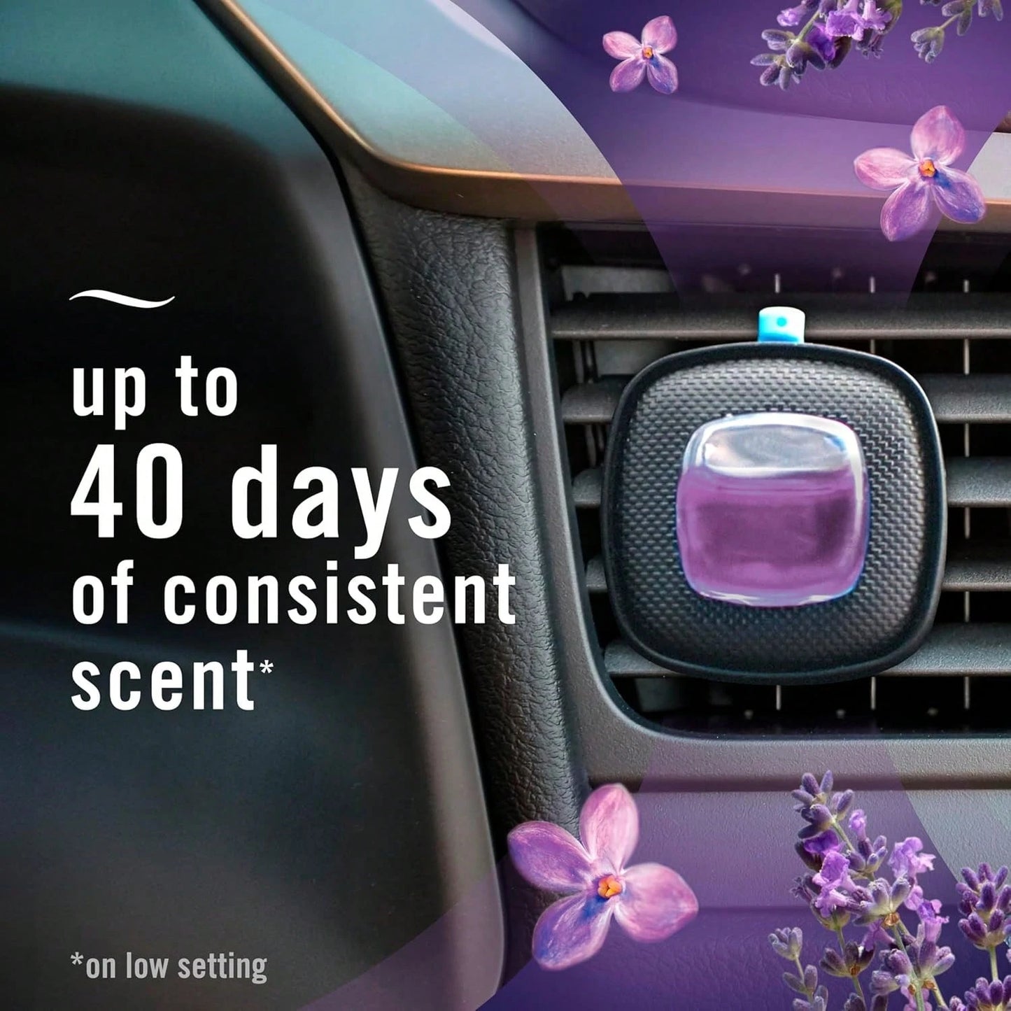 Febreze Car Vent Clip, Downy Calm Scent, 2 Count, 0.13 Oz Total