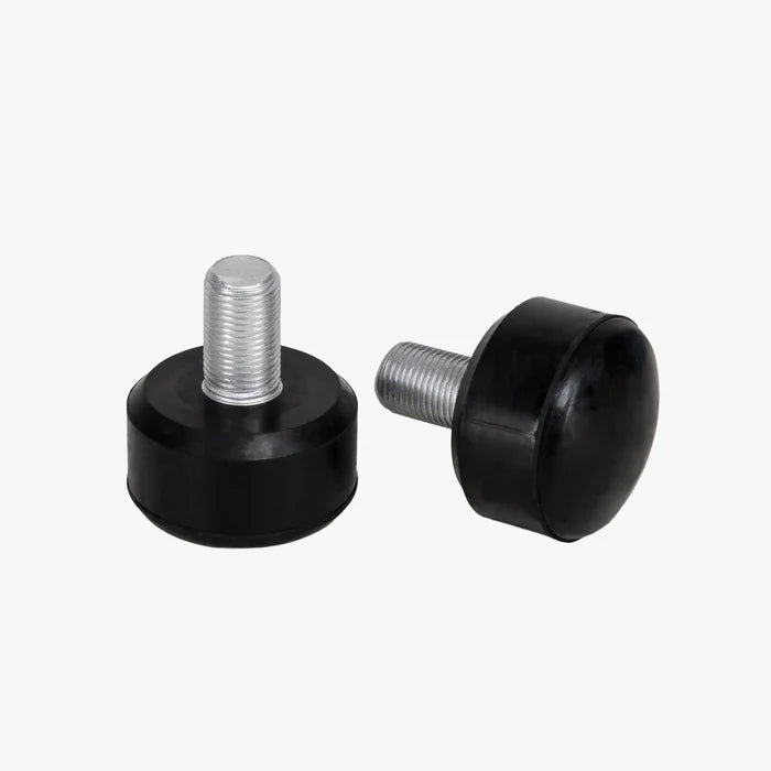 Two black stoppers on a white background
