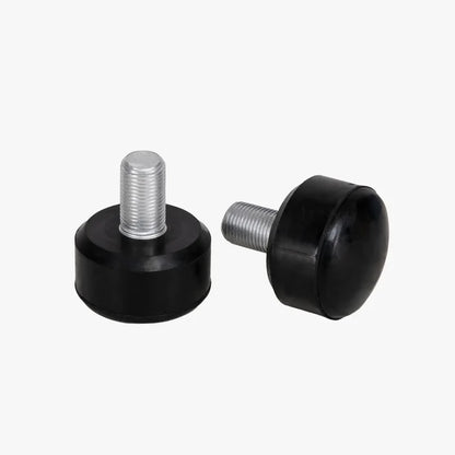 Two black stoppers on a white background