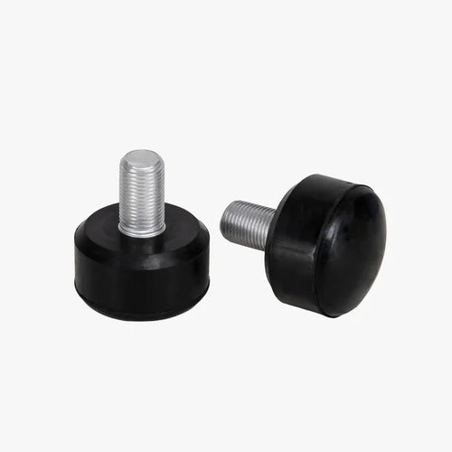 Two black stoppers on a white background