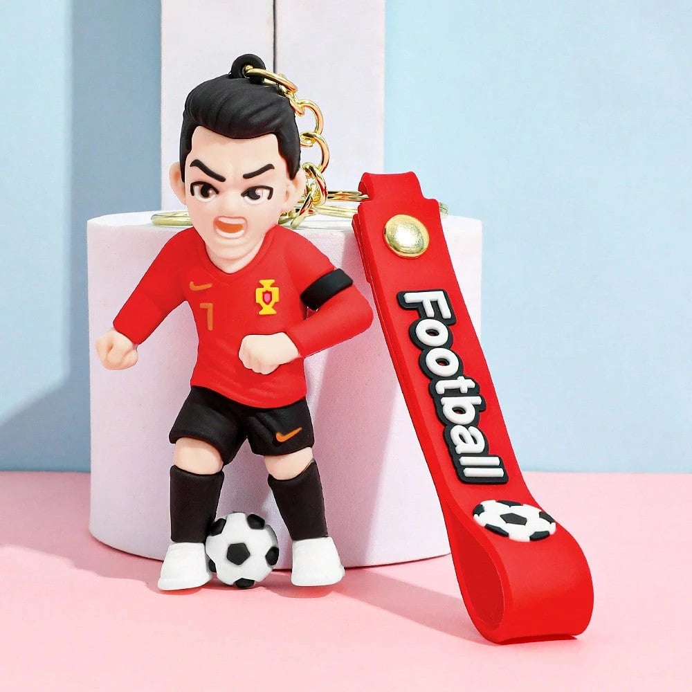 FIFA Multi-Style 3D Football Star Figurine Keychain Pendant, Soccer Match Player Image Hanging Ornament, Backpack And Handbag Accessory Charm, Match-Day Spectator Portable Accessory, Fan Gathering Col