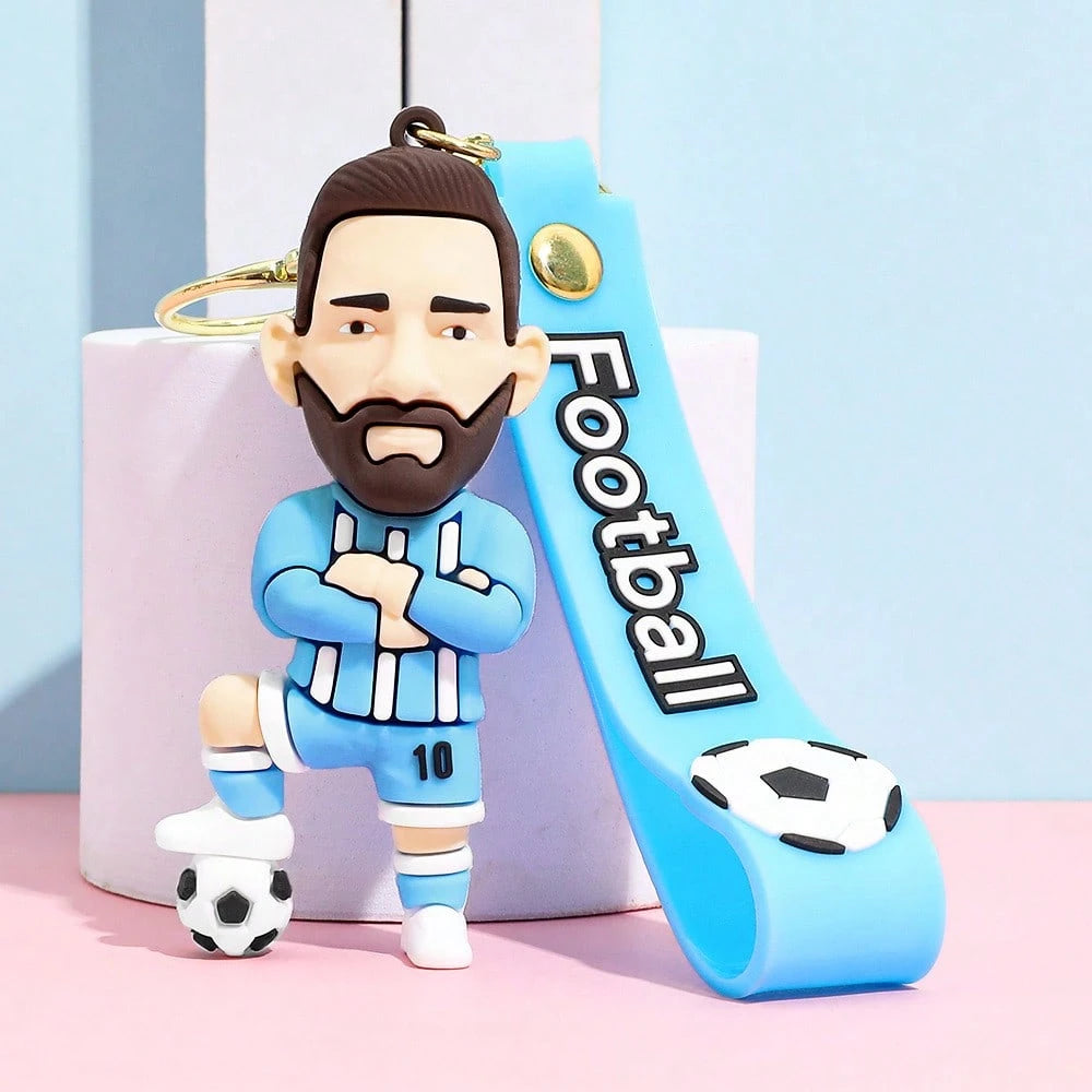 FIFA Multi-Style 3D Football Star Figurine Keychain Pendant, Soccer Match Player Image Hanging Ornament, Backpack And Handbag Accessory Charm, Match-Day Spectator Portable Accessory, Fan Gathering Col
