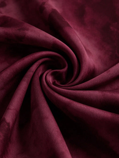 Firerie New Minimalist Elegant Romantic Deep Purple Print Dinner Date Daily Commute Small Stand Collar Sleeveless Cinched Waist Pleated A-Line Long Dress