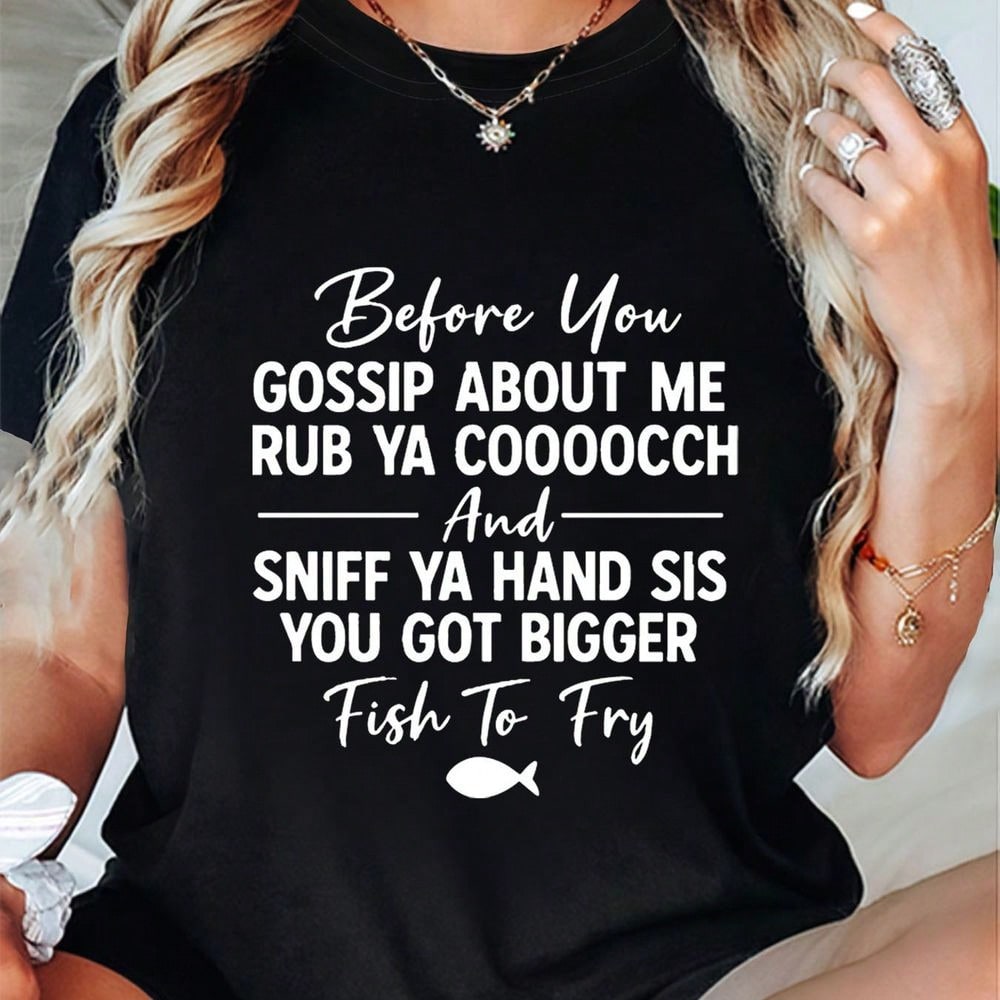 Fish Stir-Fry Funny Quote Women's T-Shirt Flag Day, Daily Wear, For Women, Modern Graphic Feel, Moisture-Wicking, Outdoor Activities