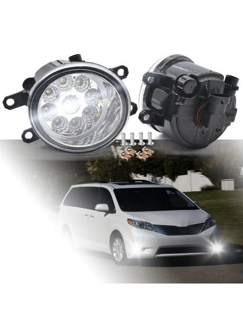 Fit For 2011 2012 2013 2014 2015 2016 2017 Toyota Sienna Clear Lens Front Bumper Fog Light Lamp Pair Assembly